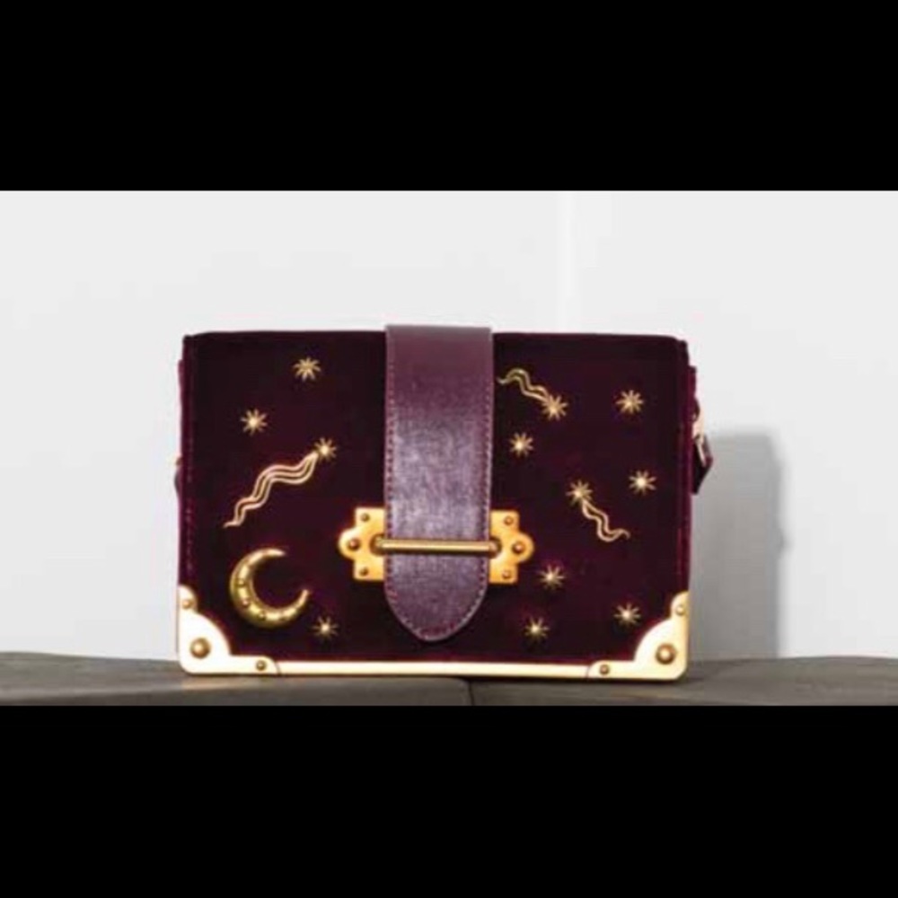 Velvet burgundy bag